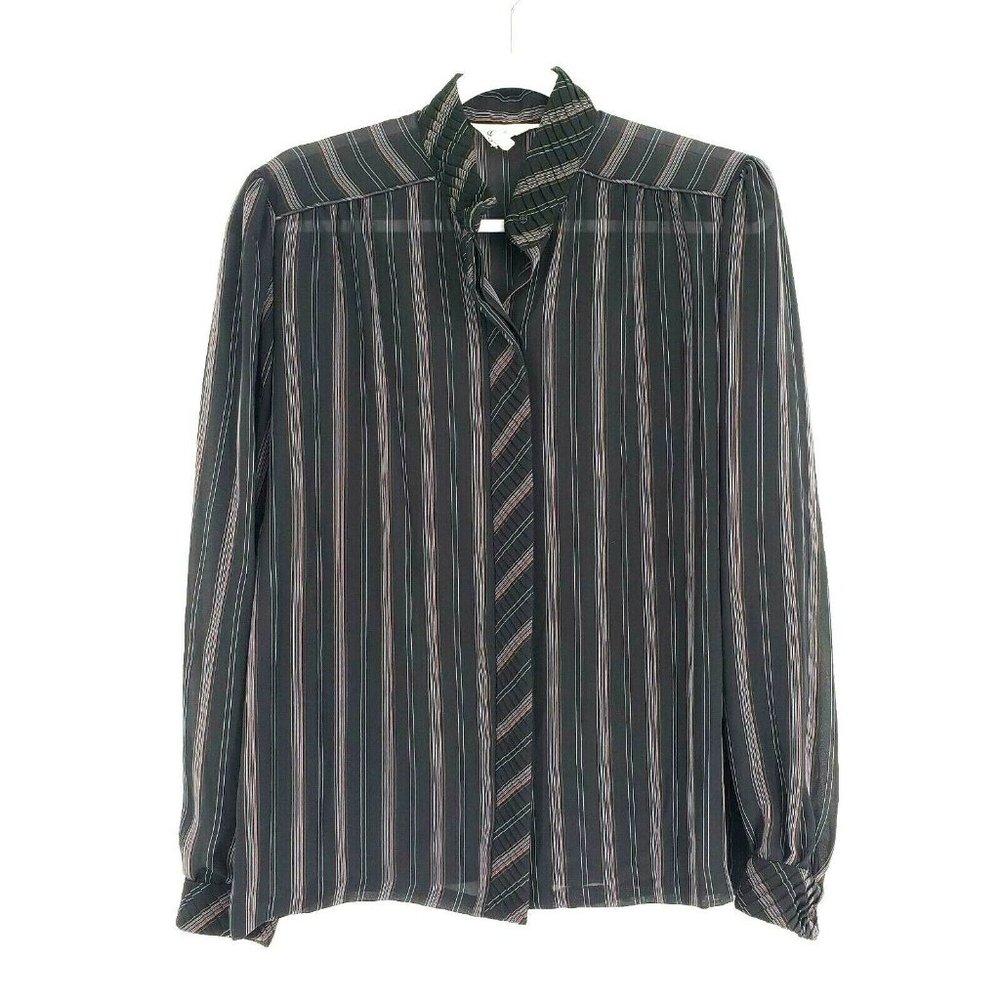 Vintage Gailord Button Down Shirt Striped Blouse